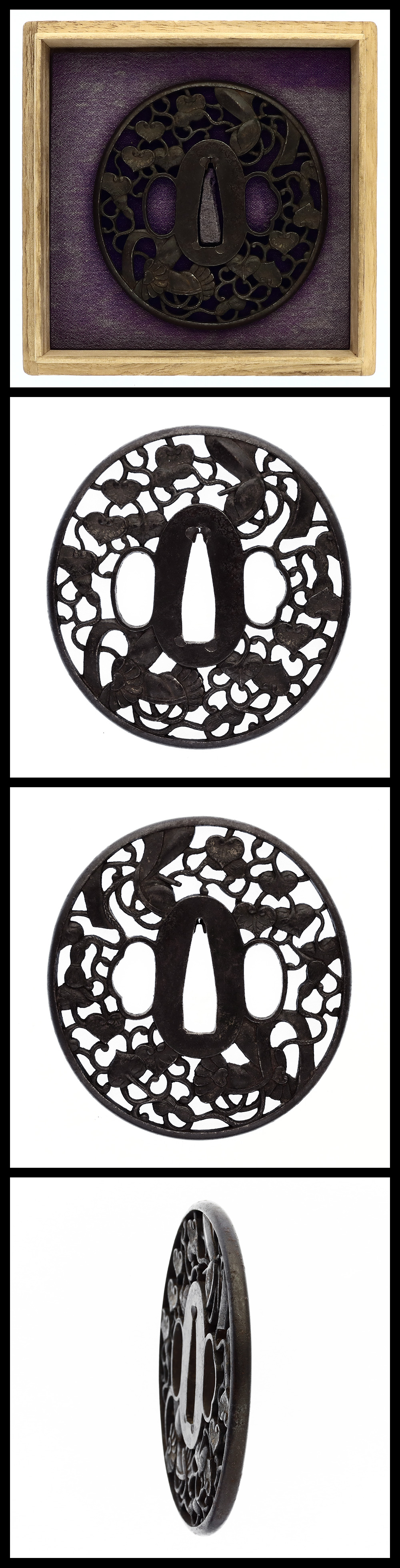 Tsuba: Unsigned (Choshu) - The Tale of Genji (NBTHK Hozon Tosogu) — 2 of 3