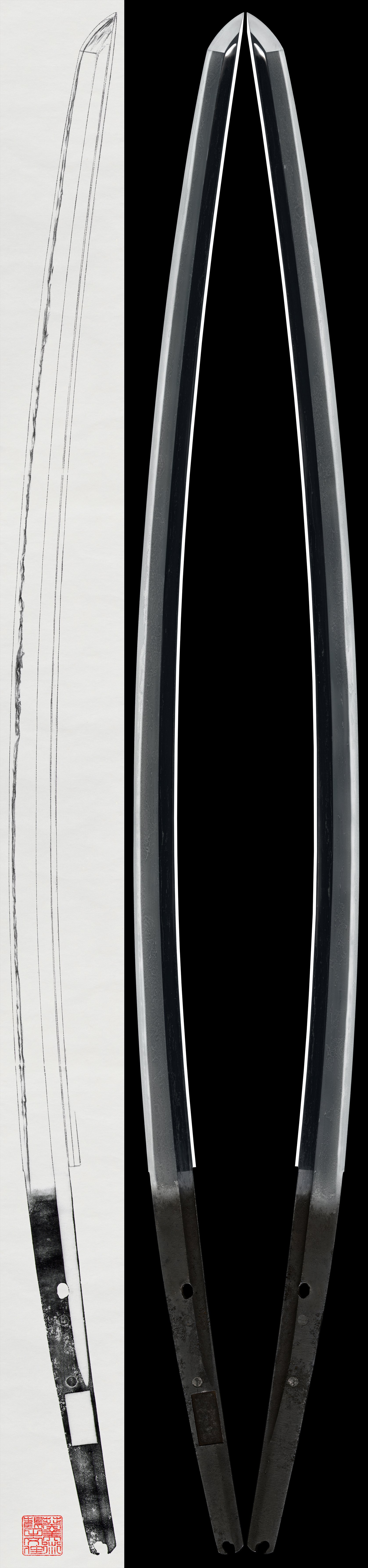 Katana:Mumei (attributed to Yamato Aritoshi) (NBTHK Tokubetsu Hozon Token / NTHK Tokubetsu Kicho Token)