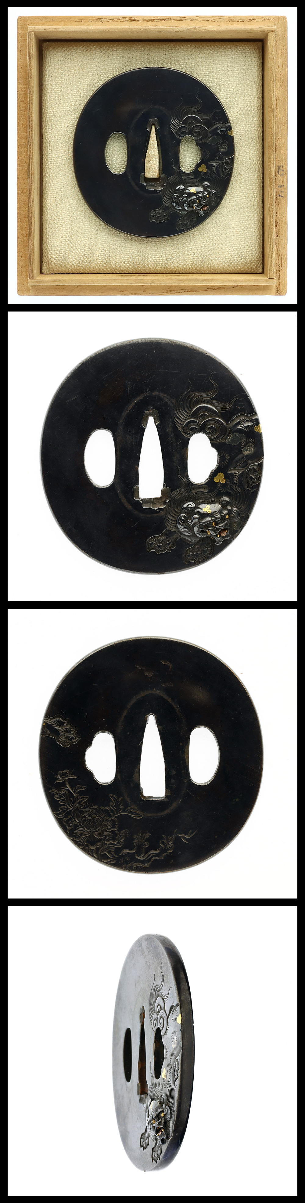 Tsuba: Mumei: Peony and Lion — 1 of 1
