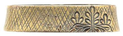 Wakizashi Koshirae with "Kiri" Family Crest Designed Fittings, 2-bu kizami Kin nashi-ji nuri saya — 10 of 12