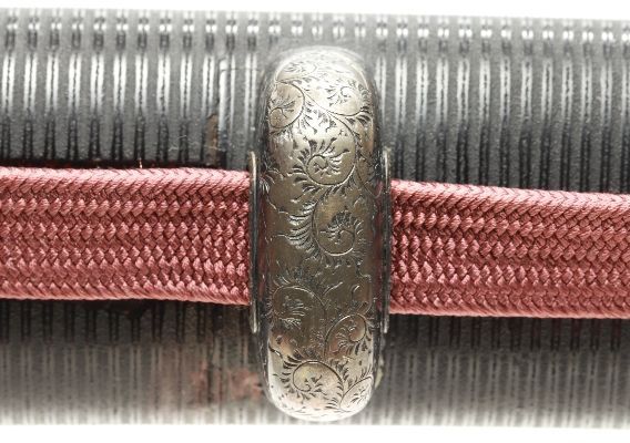 Black Lacquered Finely Carved Scabbard Aikuchi Wakizashi Koshirae — 9 of 9