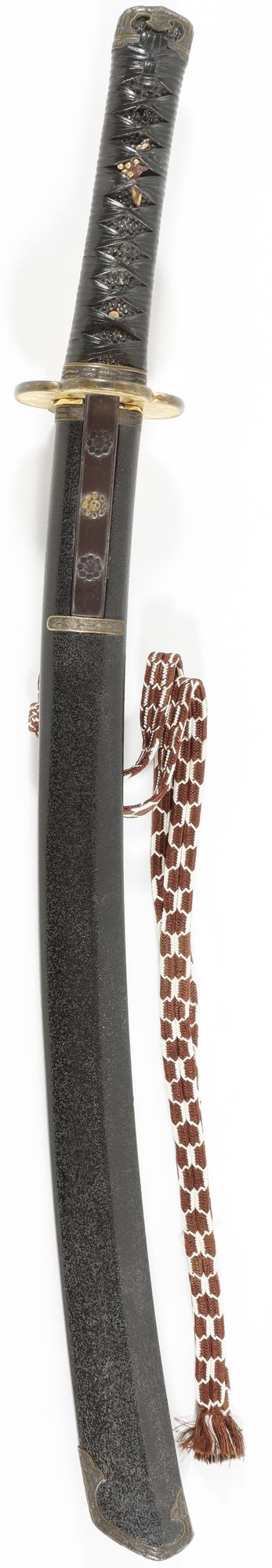 Wakizashi Omeshi Koshirae with Black Ishime-ji Nuri Saya — 2 of 10