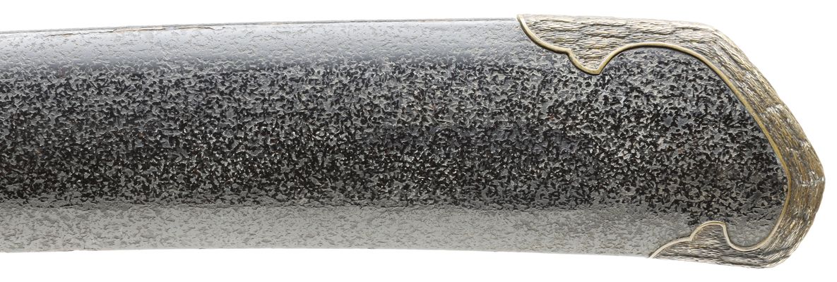 Wakizashi Omeshi Koshirae with Black Ishime-ji Nuri Saya — 10 of 10