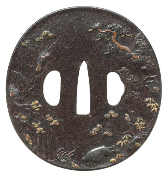 Tsuba: Wild Boar Design (Mumei) for Koshirae — 1 of 2