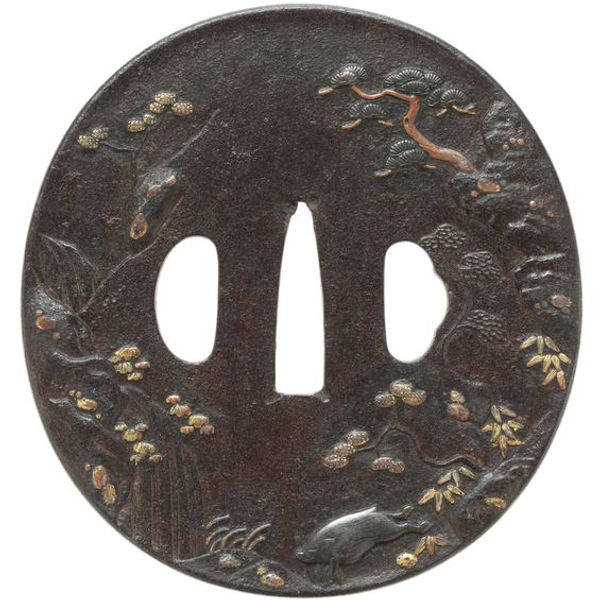 Tsuba: Wild Boar Design (Mumei) for Koshirae — 2 of 2
