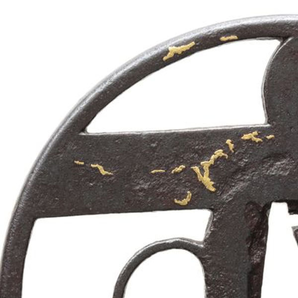 Tsuba: Hikiryo and Tomoe-mon Sukashi, Mumei Kyo Shoami — 2 of 2