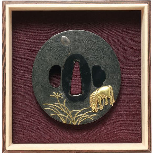 Tsuba: Horse Tethered Under the Moon, Unsigned Yanagawa School — 3 of 3