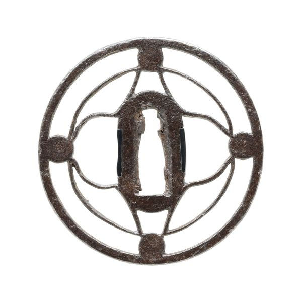 四方耳長兎図透鍔(鐔) 無銘 尾張 — 1 of 3