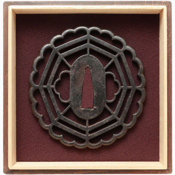 Tsuba: Spider Thread Openwork Tsuba - Unsigned Kamiyoshi — 3 of 3