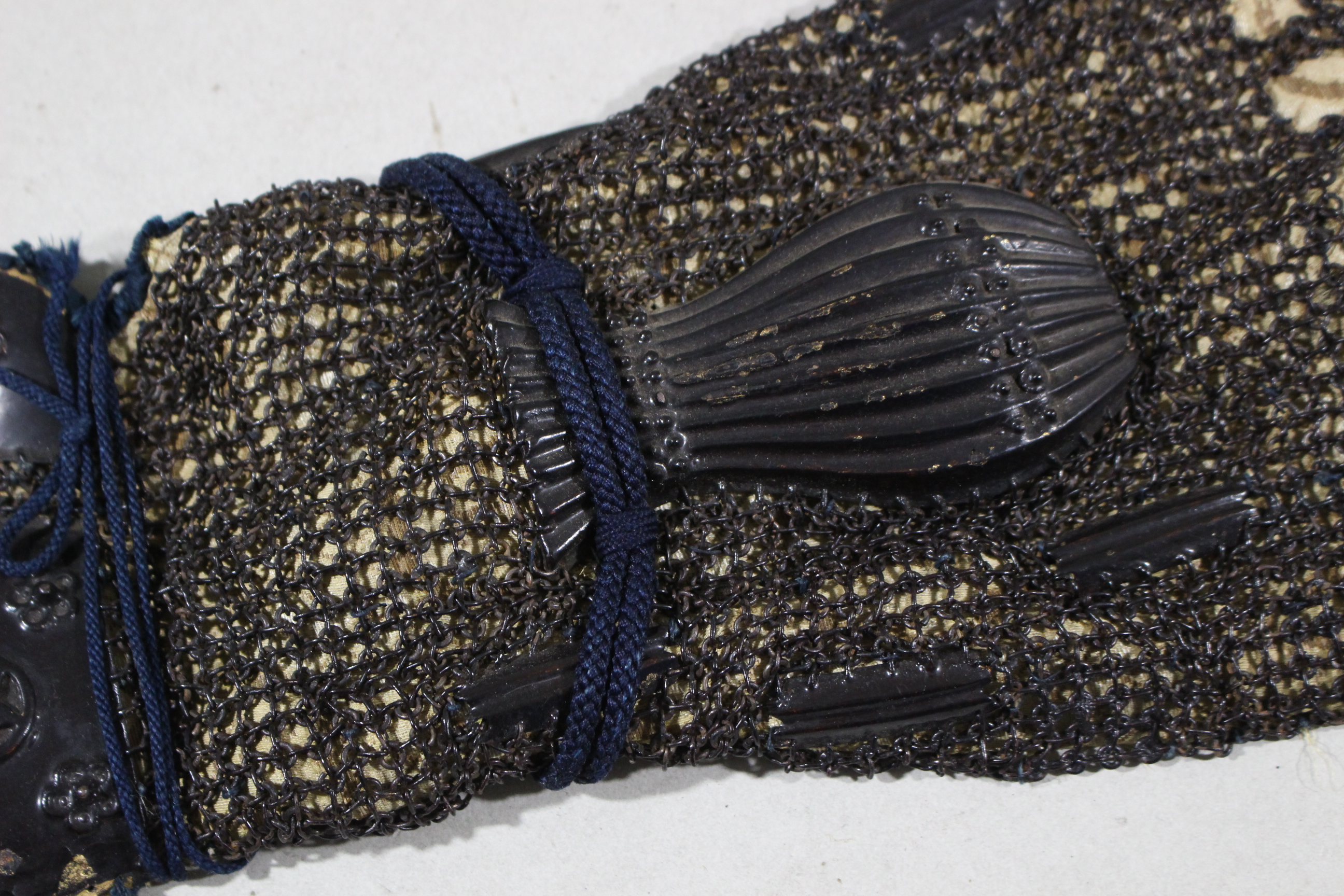 Tokubetsu Kicho Certificate: Black Lacquered Hon-kozane White Ito Odoshi Chu-kon Nimai-do Gusoku Y1-85 — 17 of 100