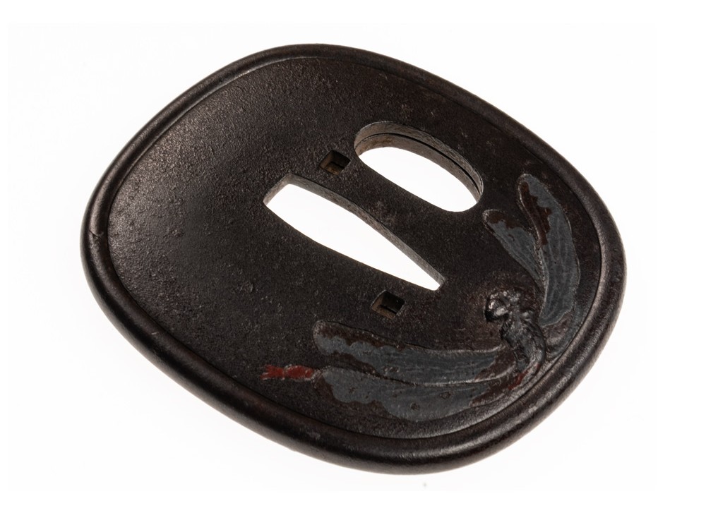 Mito Dragonfly Design Tsuba - Hozon Tosogu — 8 of 18