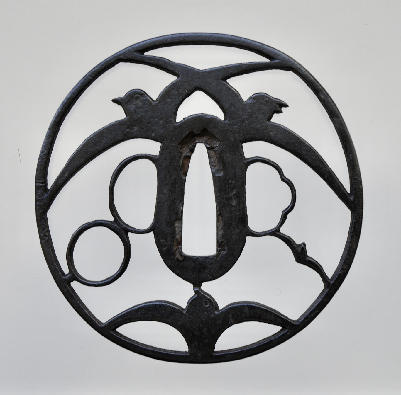 Tsuba: Sun and Plover Openwork — 1 of 5