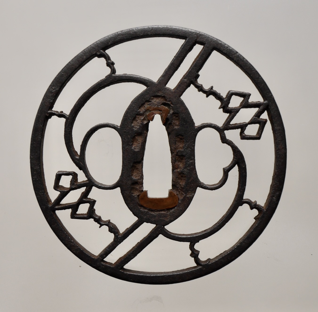 Tsuba: Futabiki Matsukawabishi Karigane Sukashi — 1 of 5