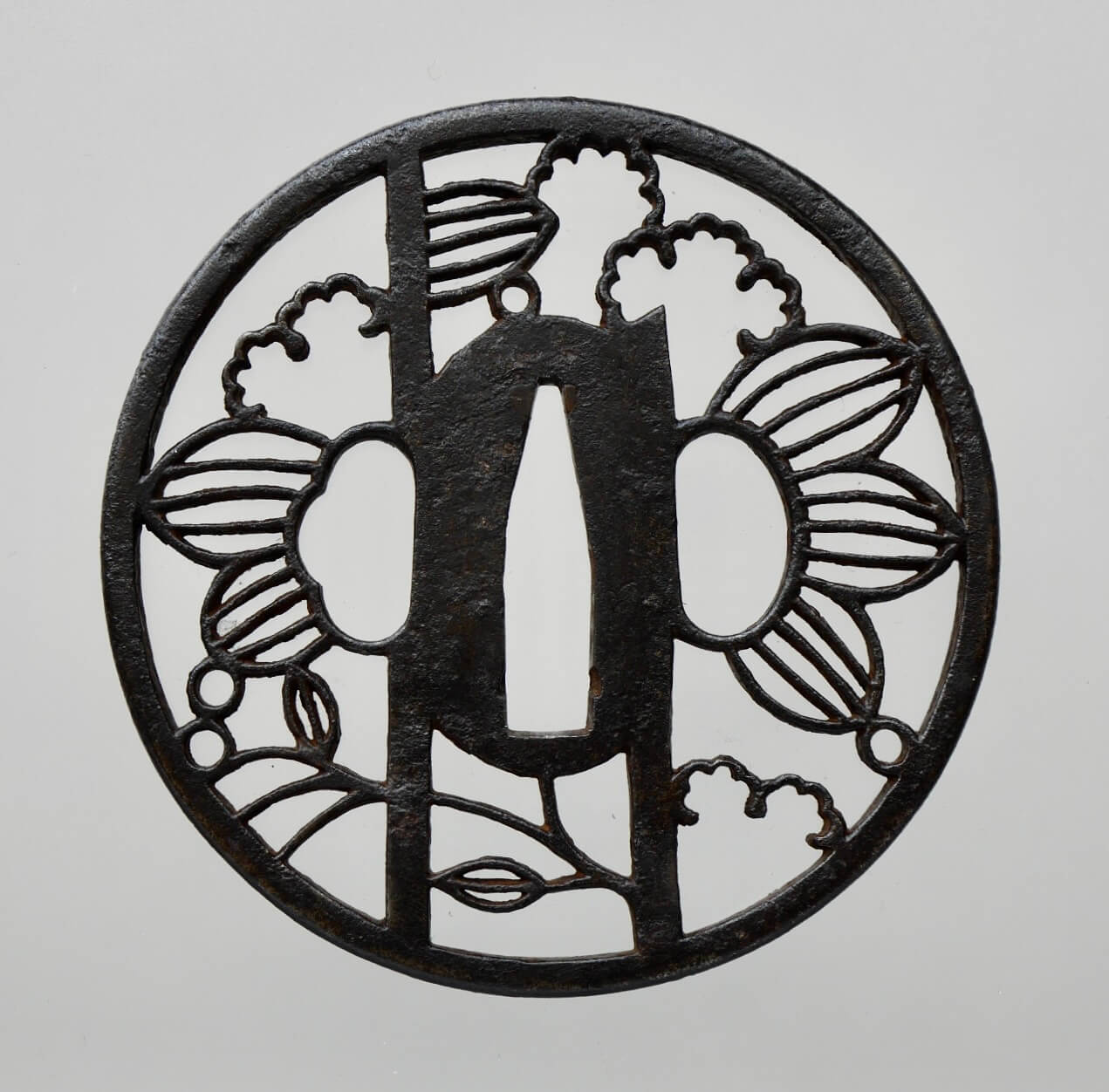 Tsuba: Bamboo and Snow Openwork — 2 of 5