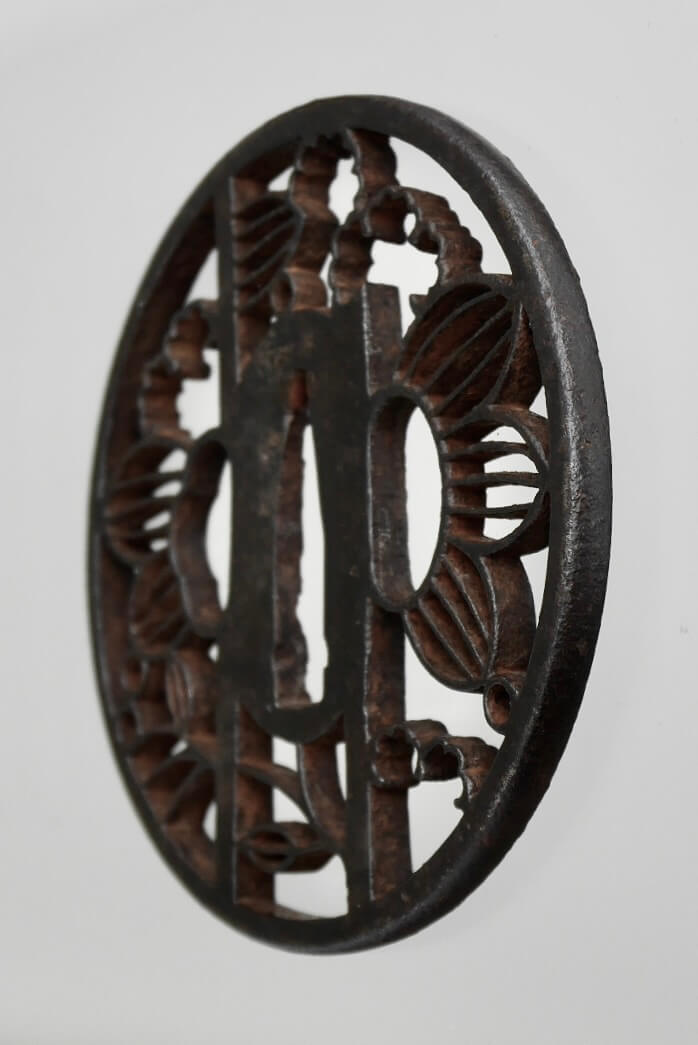 Tsuba: Bamboo and Snow Openwork — 4 of 5