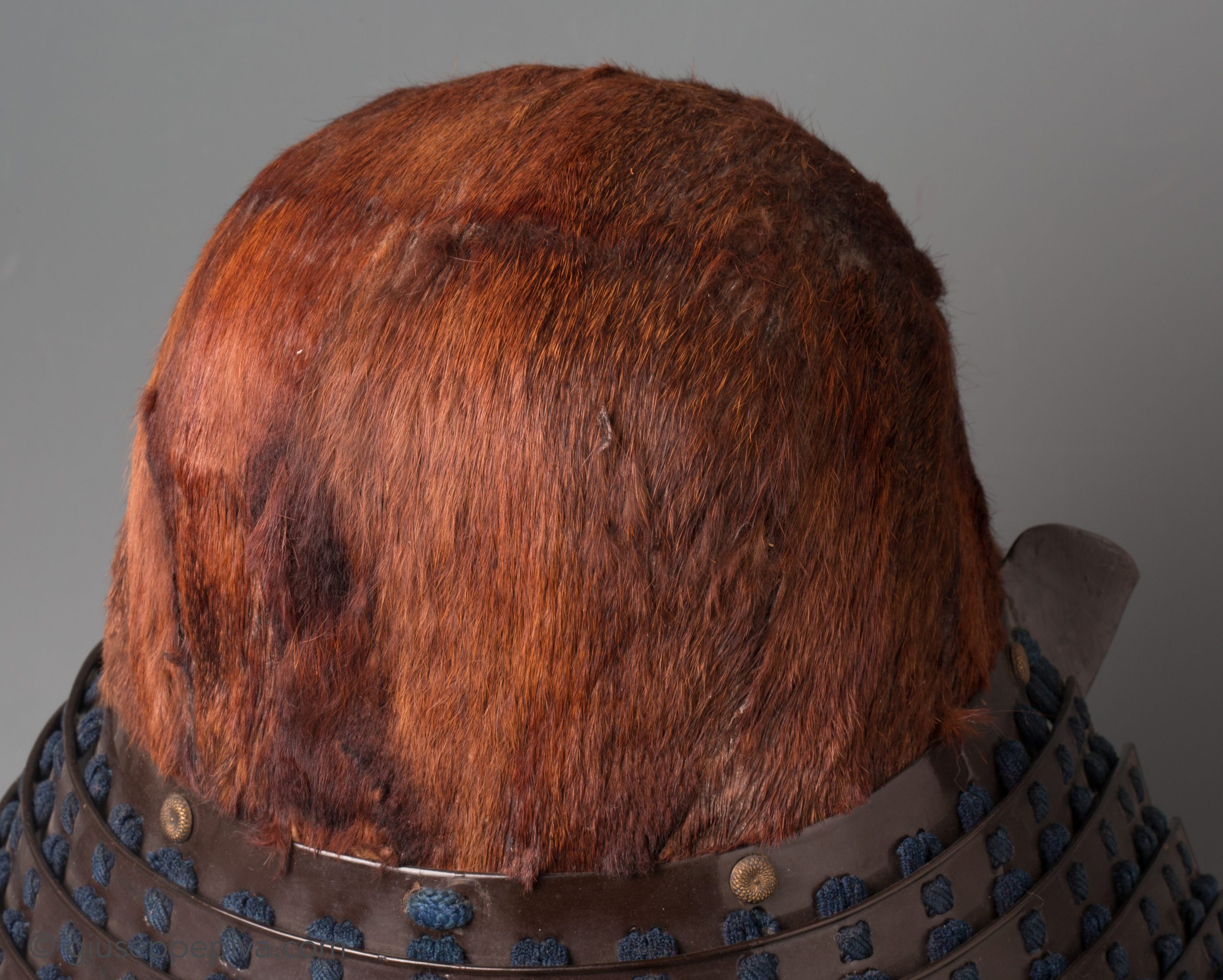 Sogonari Kabuto, samurai helmet shaped as a human head — 7 of 8