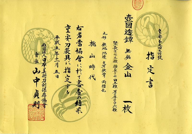 金山鐔 茶壺透かし — 3 of 5