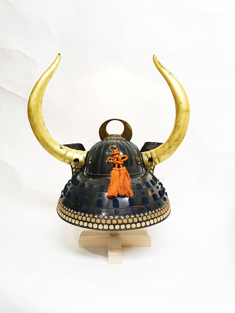 Iron Black Lacquer 20-Plate Suji Kabuto — 6 of 7