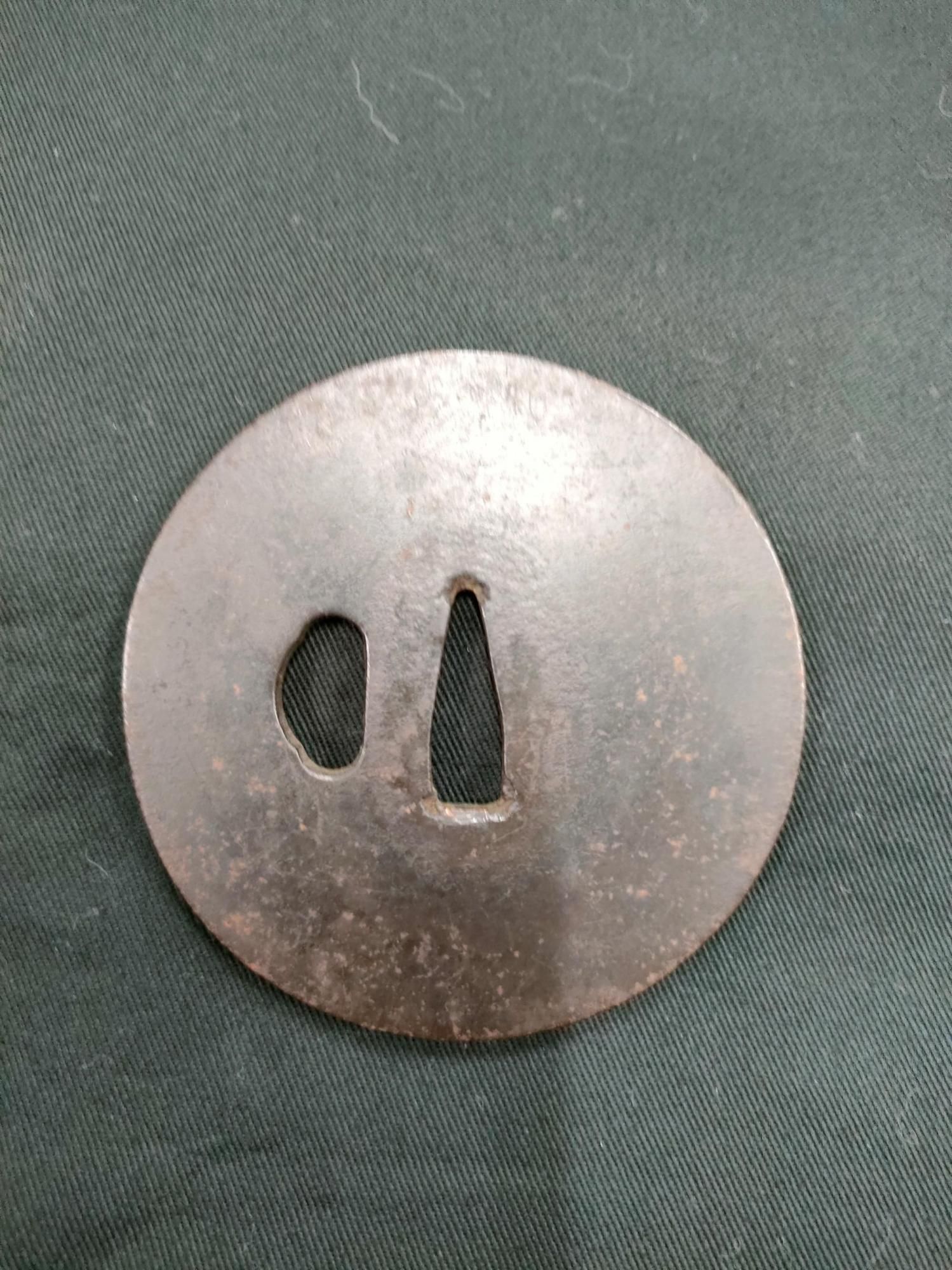 Tsuba: Iron Round Plate — 1 of 4
