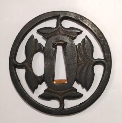 Antique Iron Tsuba: Eggplant Design (105) — 3 of 5