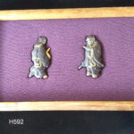 Menuki: Papered Iron Menuki Signed Shozui — 4 of 9