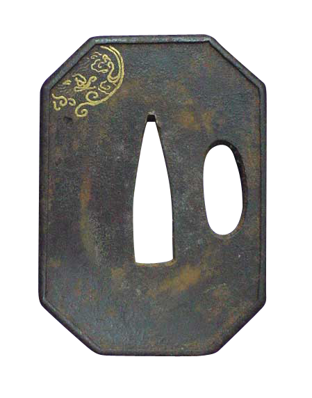 Tanto Koshirae: Brown Lacquered Mounting with Mitsudomoe Crest — 10 of 15