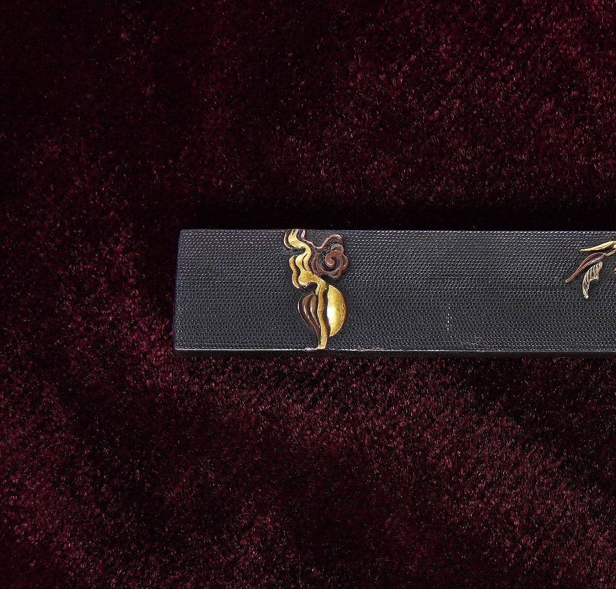 Hozon Tosogu: Kozuka with Fisherman under Moonlight Design, Kyo-Kinko — 3 of 11