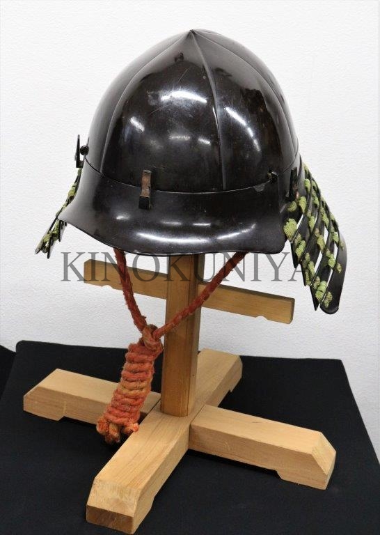 Iron Black Lacquer Split Toppainari Kabuto — 1 of 3