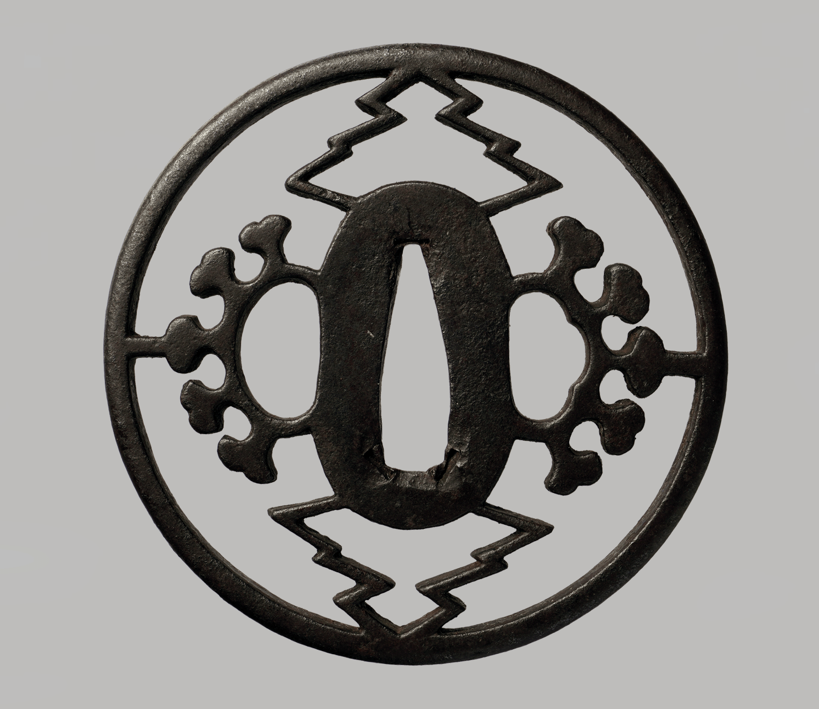 Tsuba: Owari - Lightning and Cloud Motifs — 1 of 4