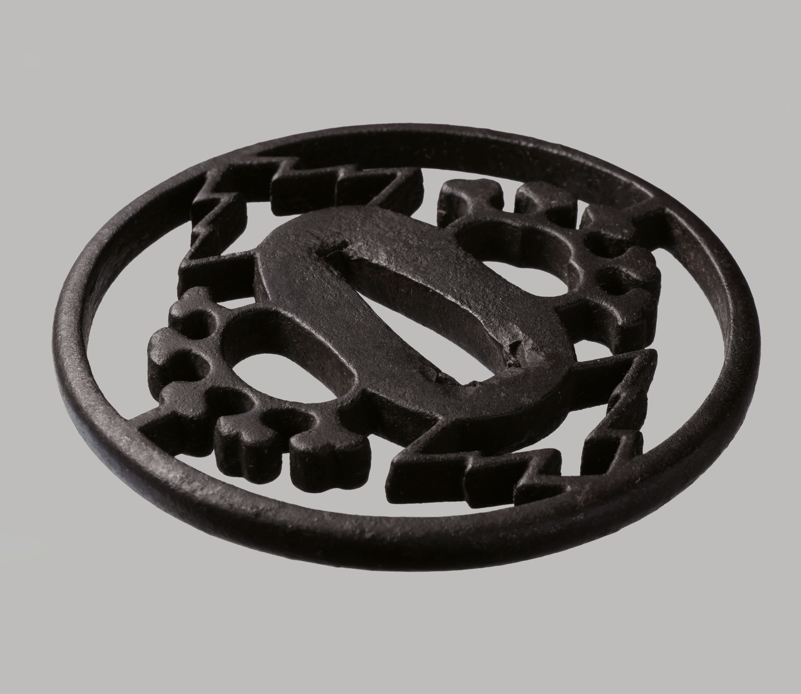 Tsuba: Owari - Lightning and Cloud Motifs — 3 of 4