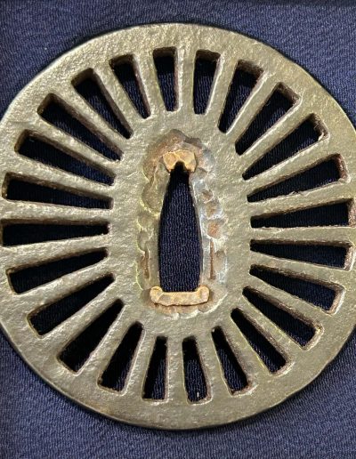 Iron Sukashi Tsuba with a Wheel or Kuruma Motif — 5 of 6