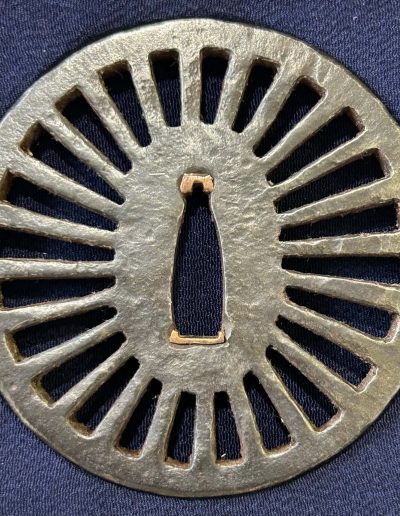 Iron Sukashi Tsuba with a Wheel or Kuruma Motif — 6 of 6