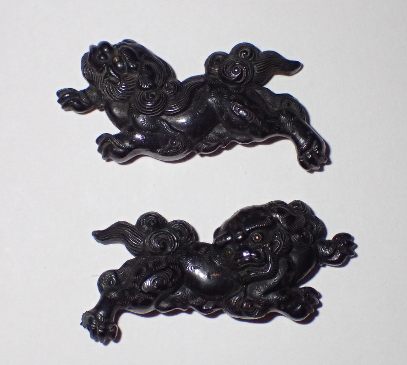Shonai Shishi Menuki with NTHK Certificate — 2 of 8