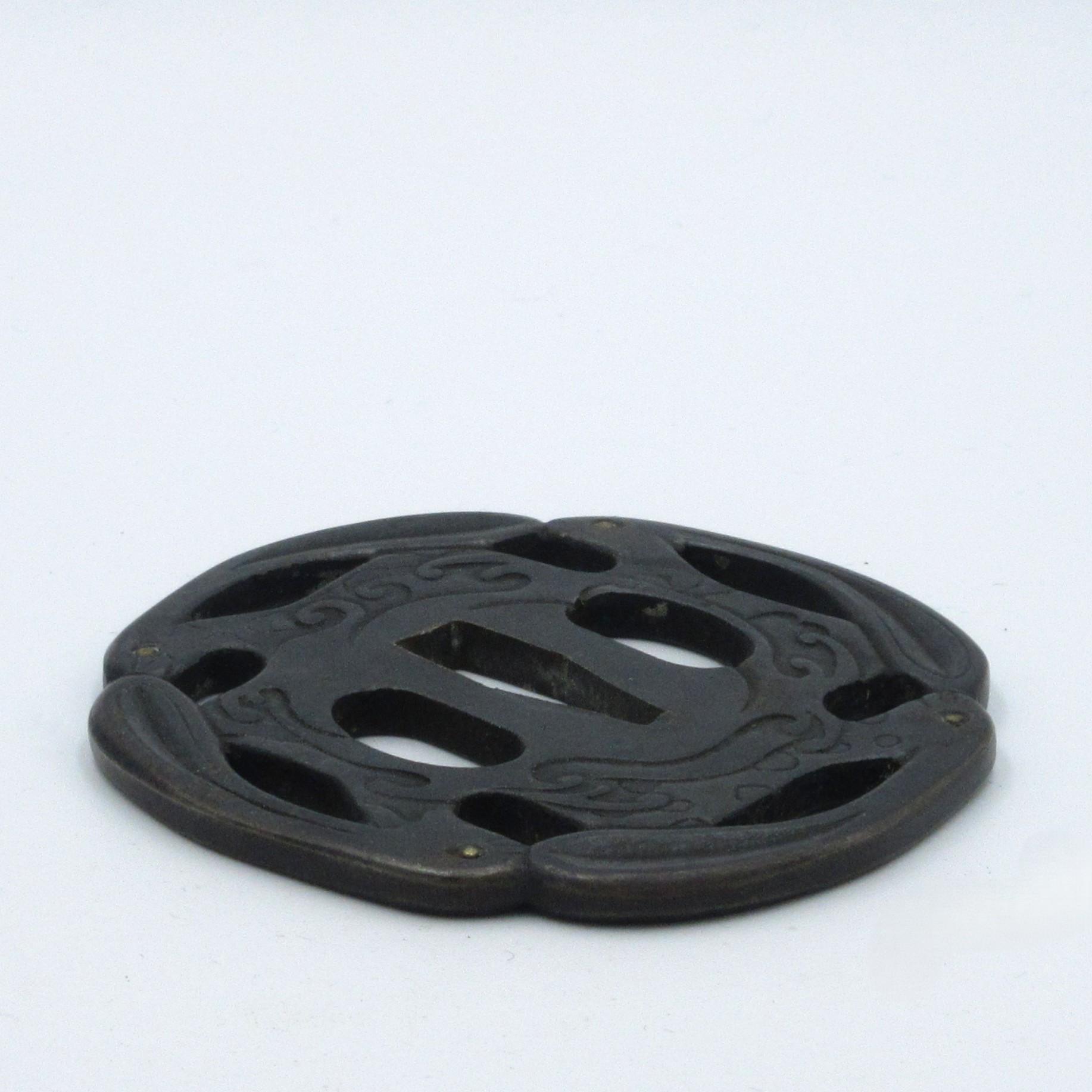 Tsuba: Wave and Rabbit Openwork — 5 of 5