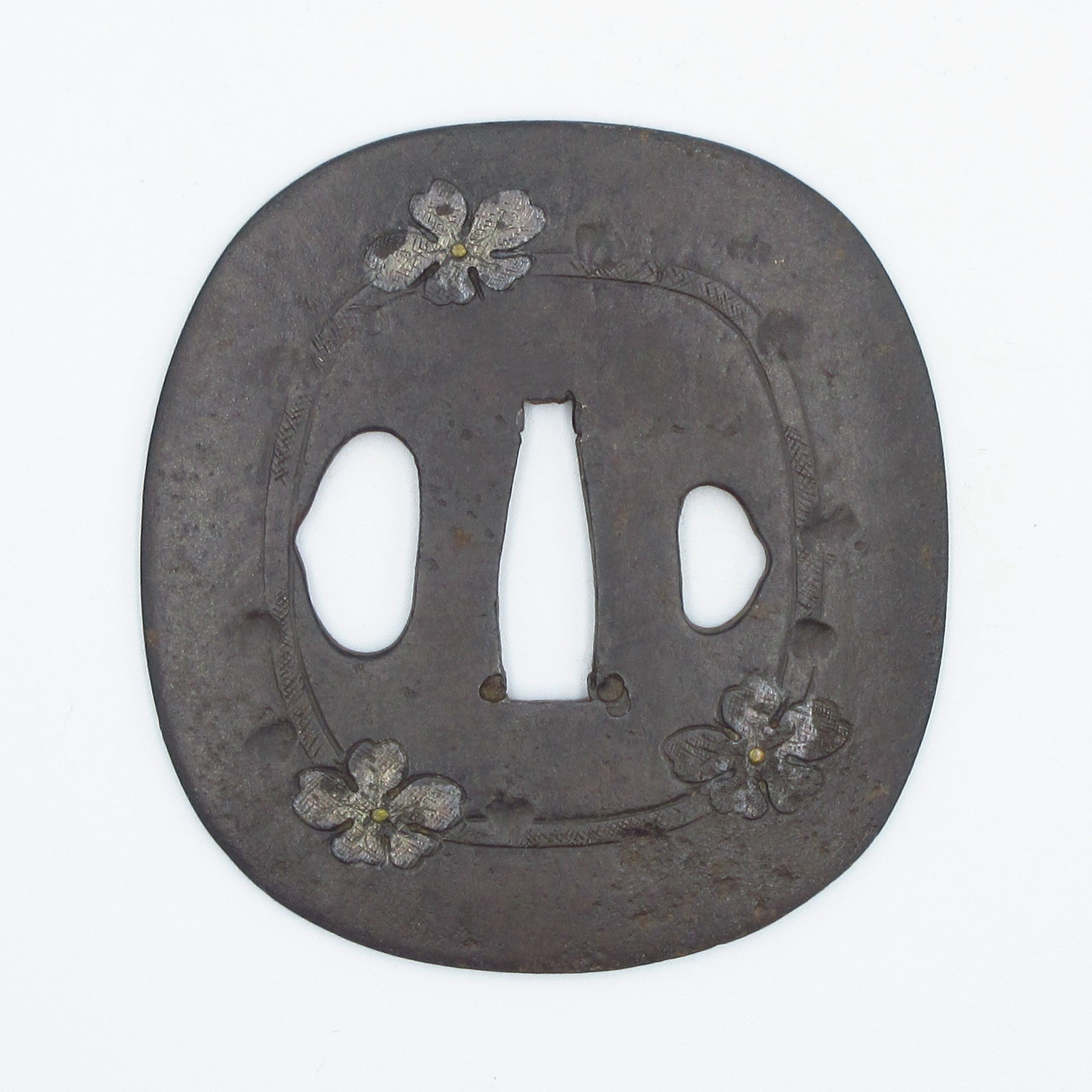 Tsuba: Scattered Cherry Blossoms - Mumei (Edo Higo) — 1 of 4