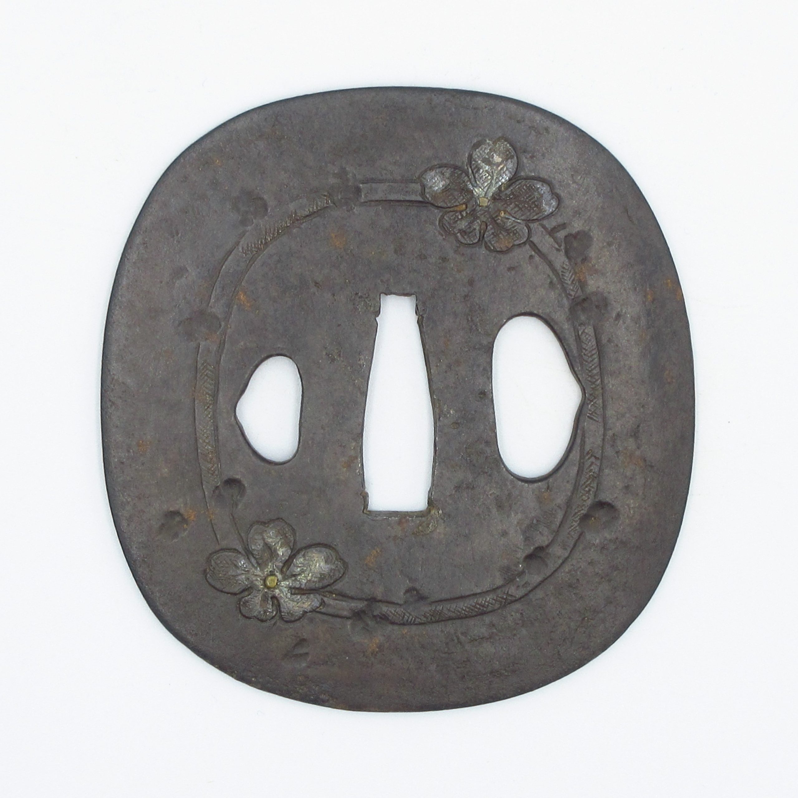Tsuba: Scattered Cherry Blossoms - Mumei (Edo Higo) — 2 of 4