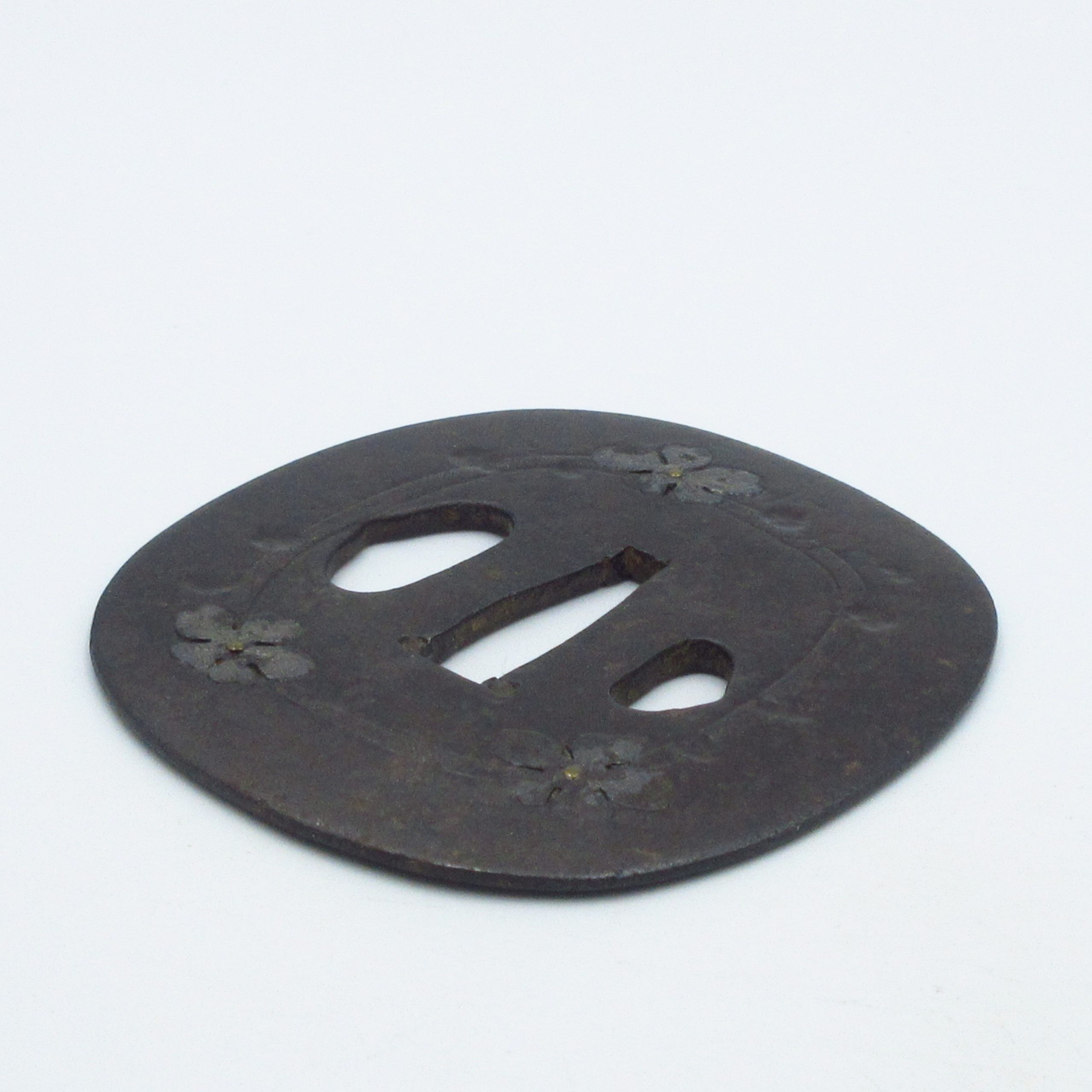 Tsuba: Scattered Cherry Blossoms - Mumei (Edo Higo) — 3 of 4