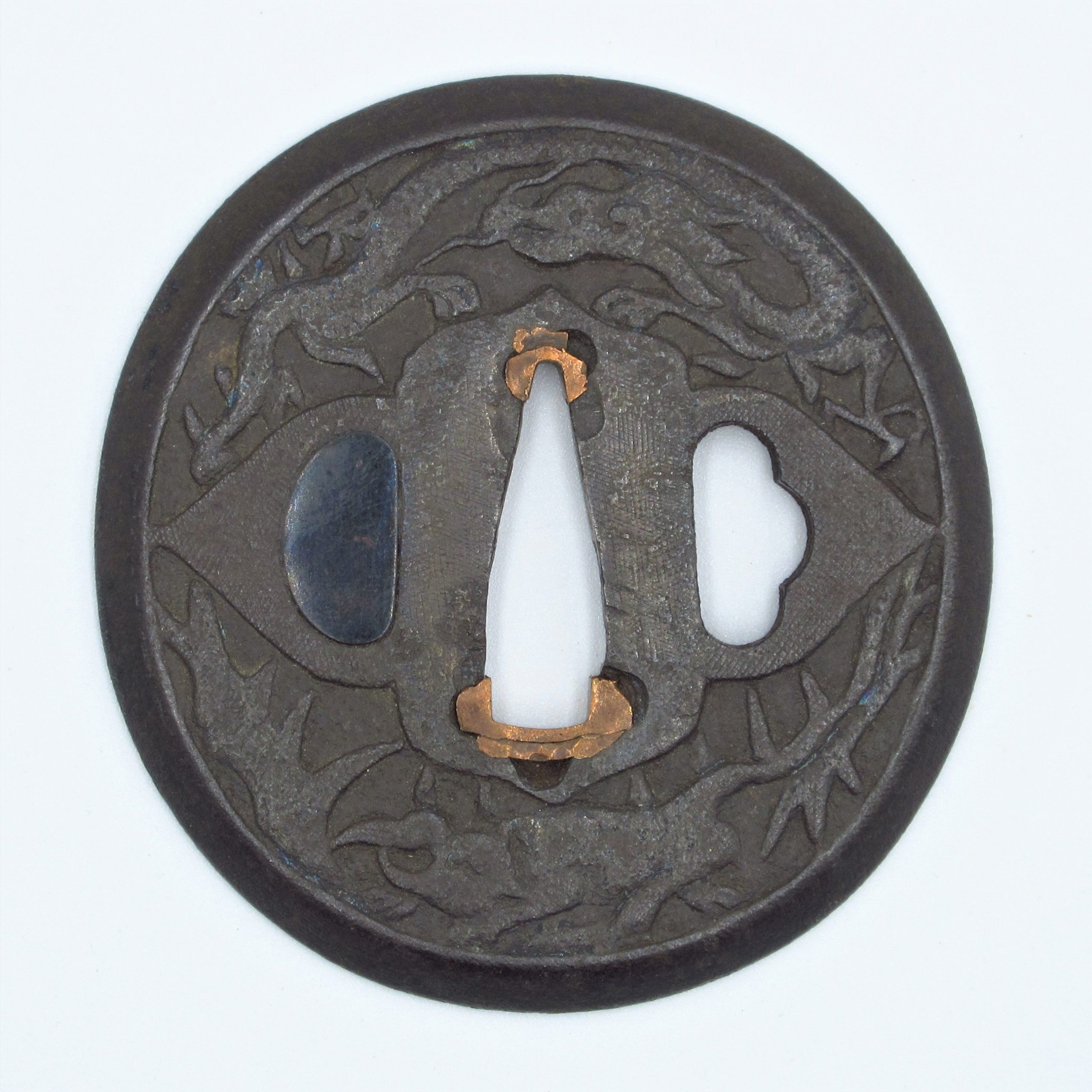 Tsuba: Dragon and Tiger Design (Mumei, Nanban) — 1 of 4