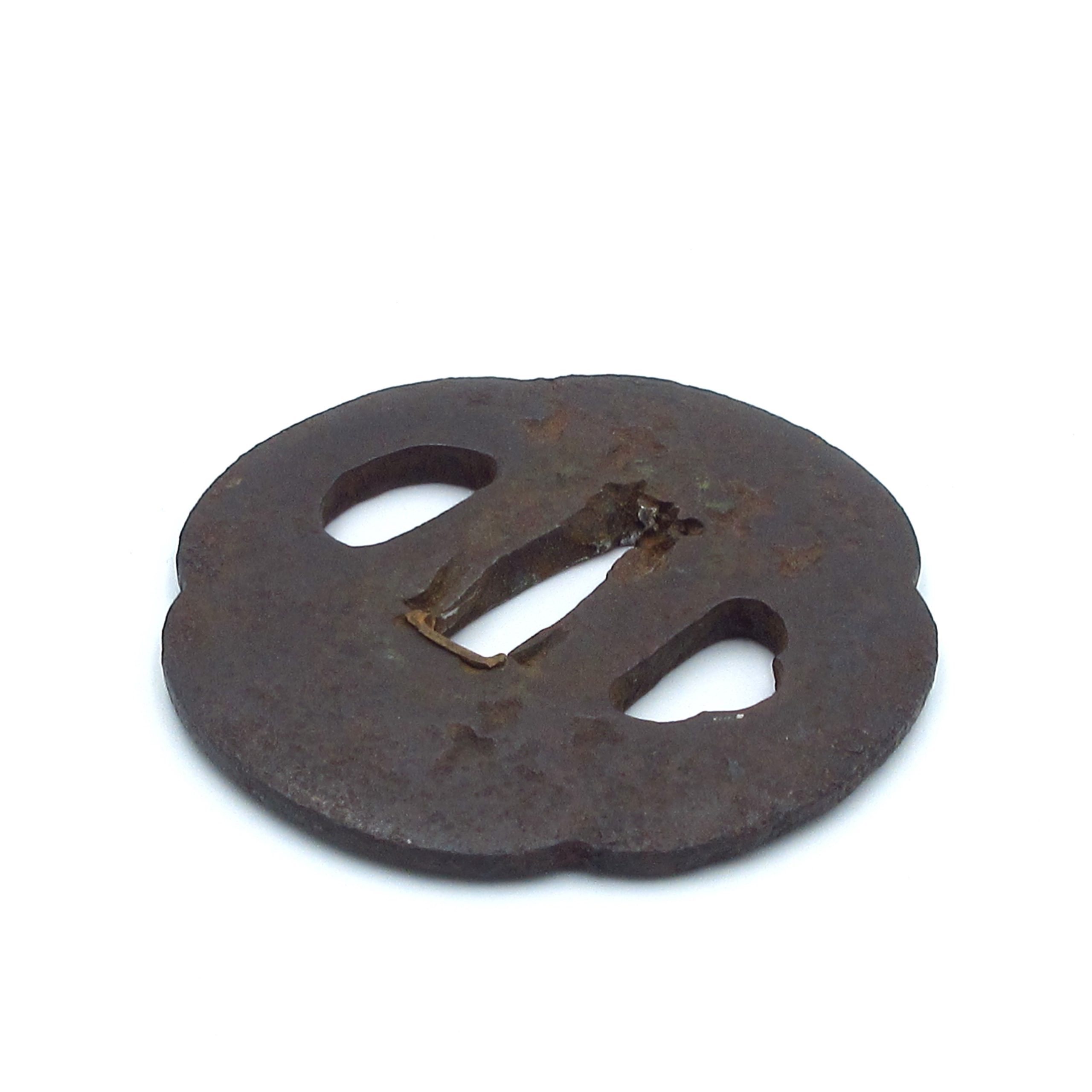 Tsuba: Mokko-gata with Insect-eaten Design — 3 of 3