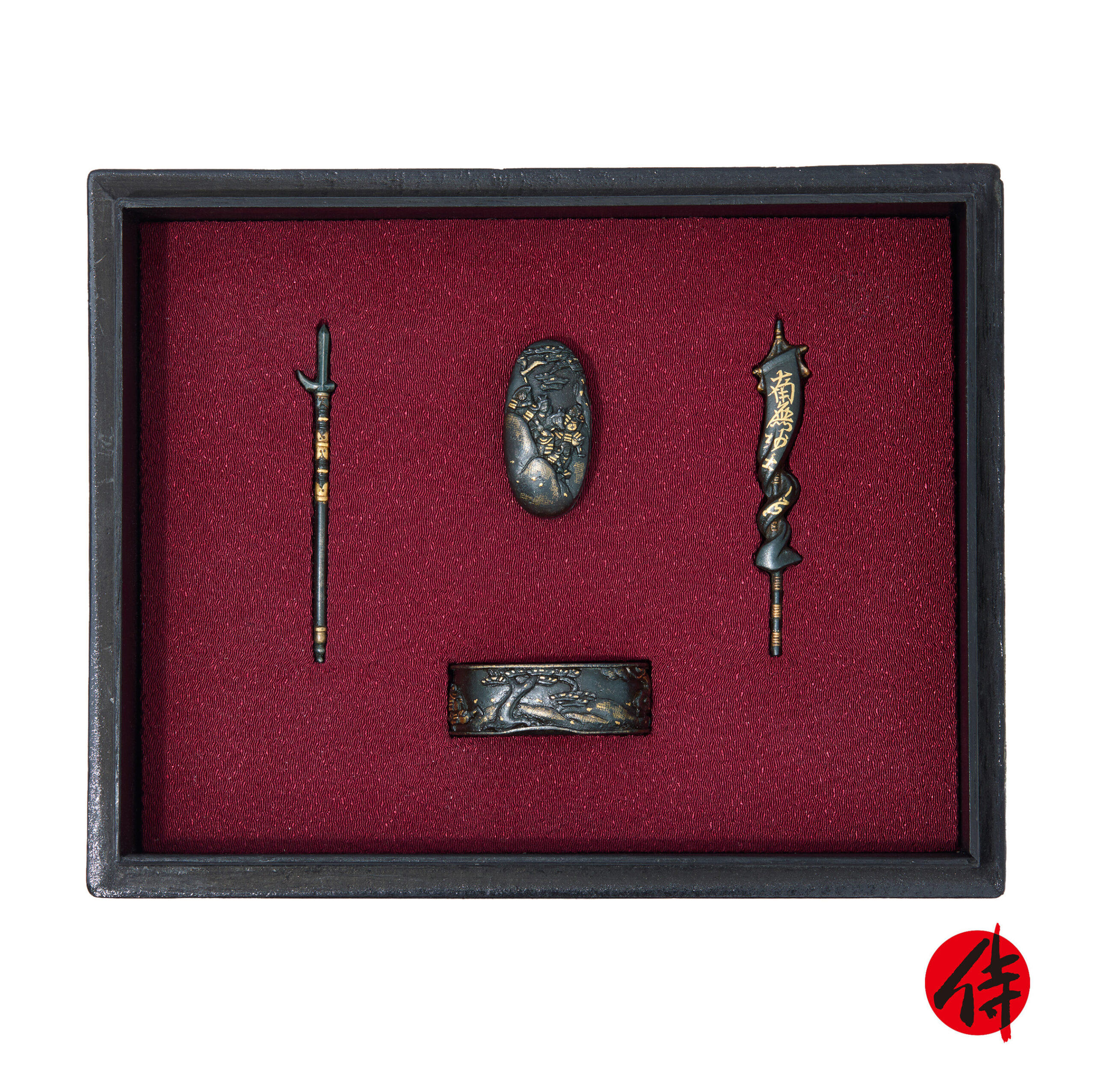 Antique Fuchi Kashira and Menuki for Samurai Sword (FM-01) — 1 of 15