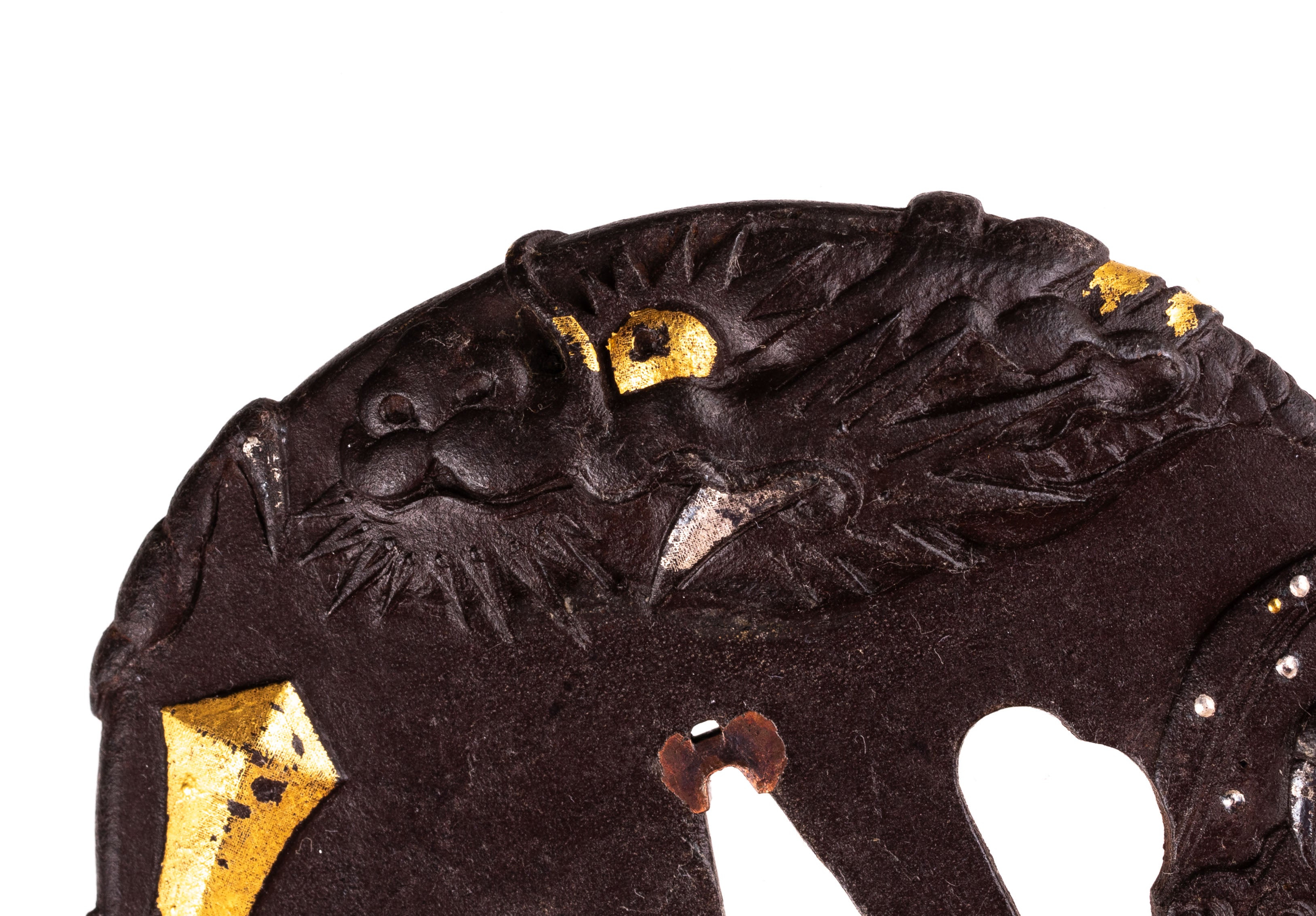 Iron Tsuba Decorated with Dragon and Waves — 4 of 9