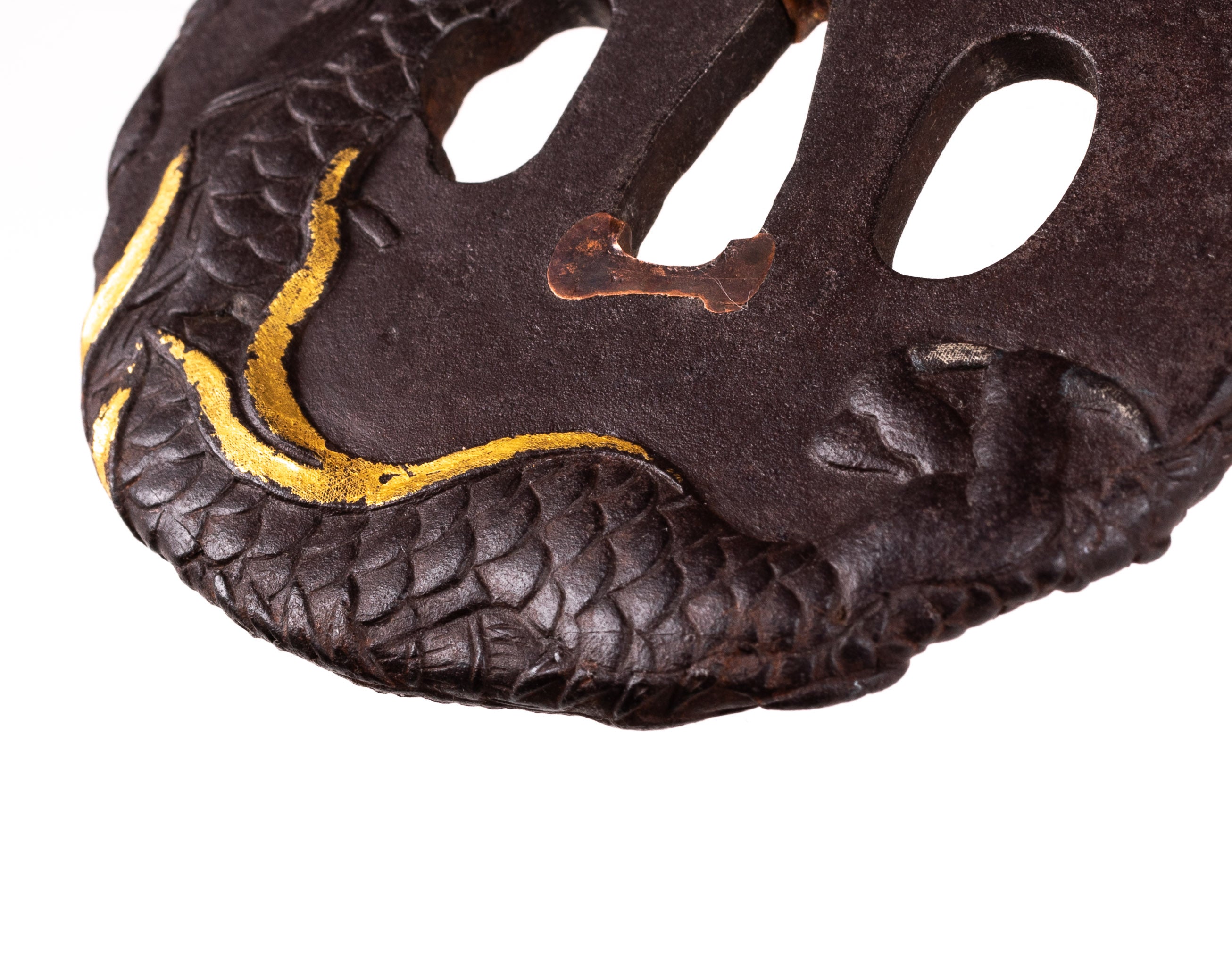 Iron Tsuba Decorated with Dragon and Waves — 9 of 9