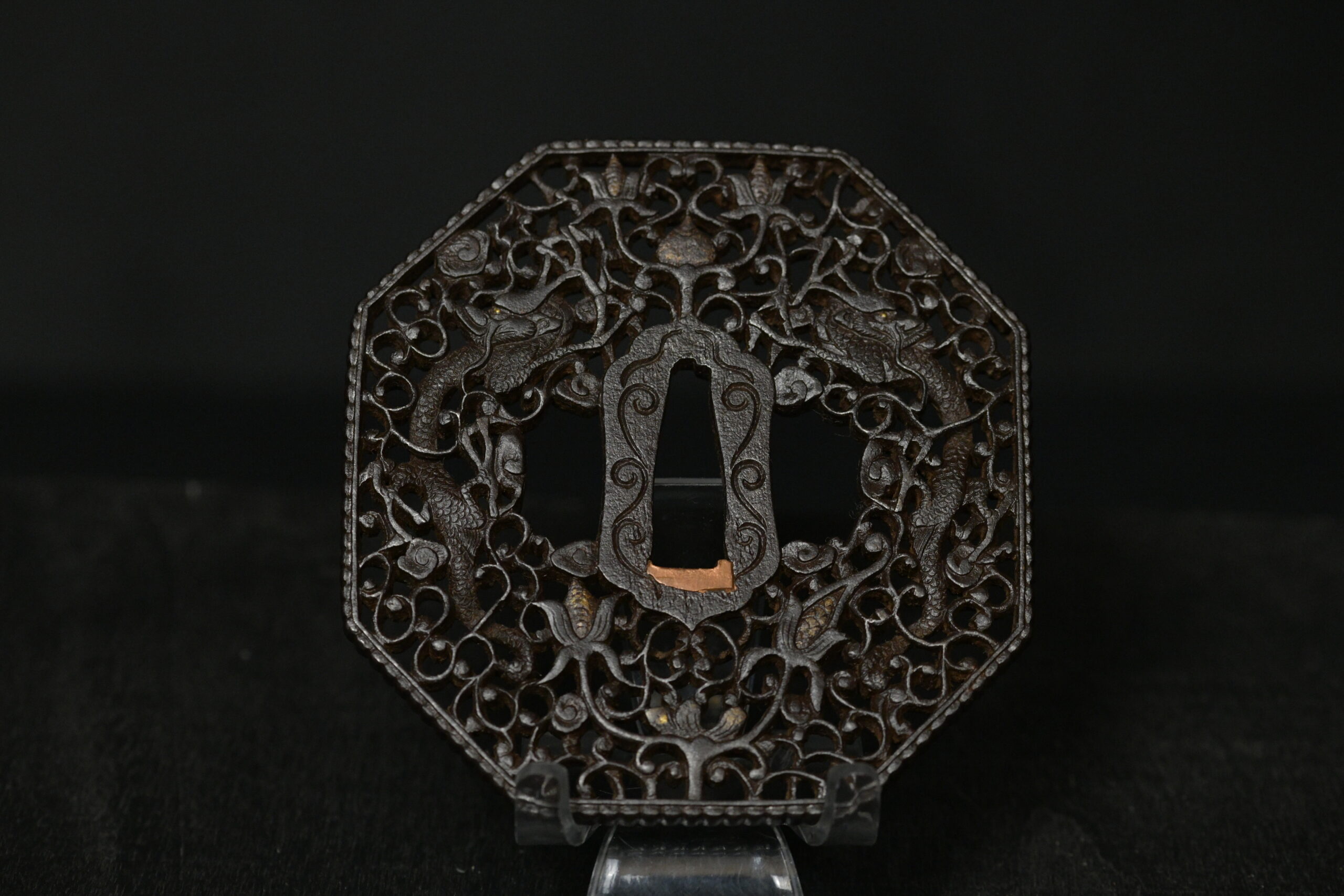 Octogonal iron nanban tsuba — 6 of 9