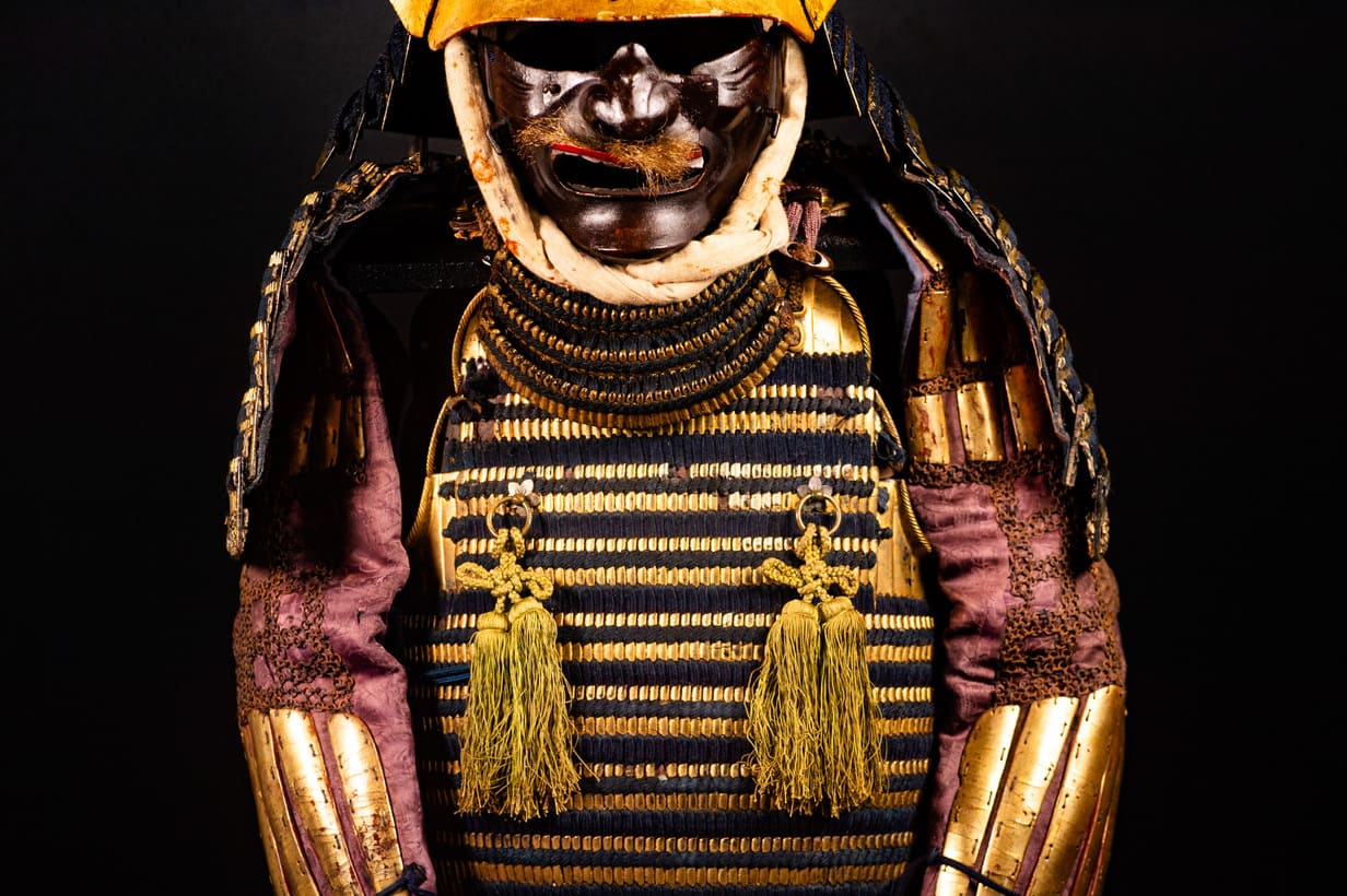 Edo period samurai Kabuto with crescent moon crest — 4 of 28