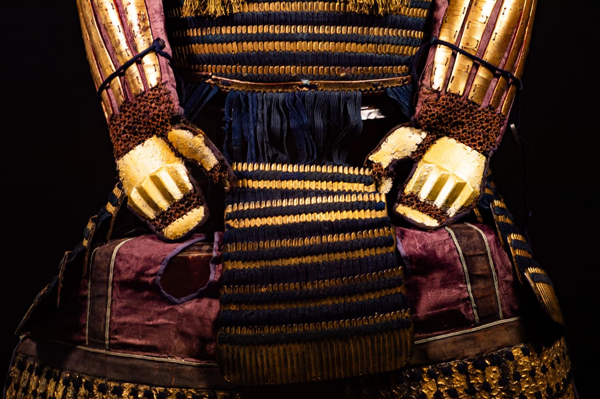 Edo period samurai Kabuto with crescent moon crest — 10 of 28