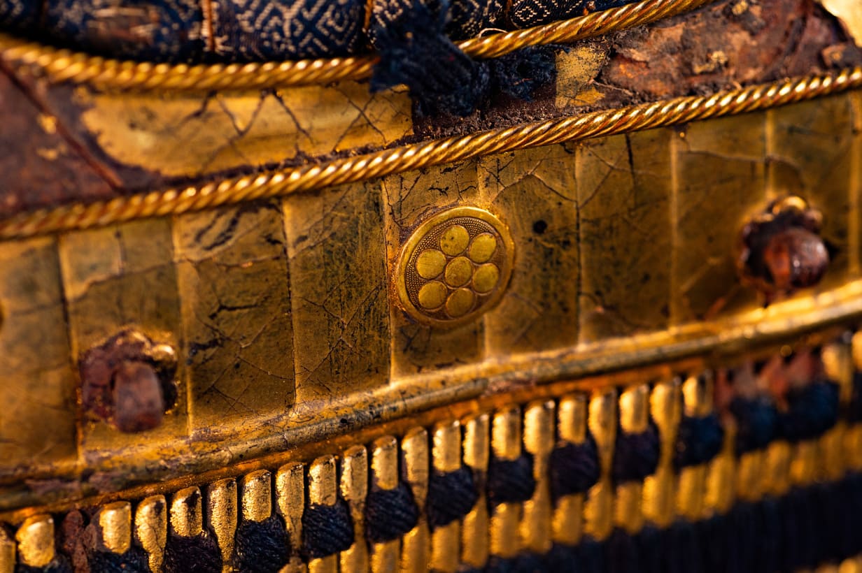 Edo period samurai Kabuto with crescent moon crest — 19 of 28