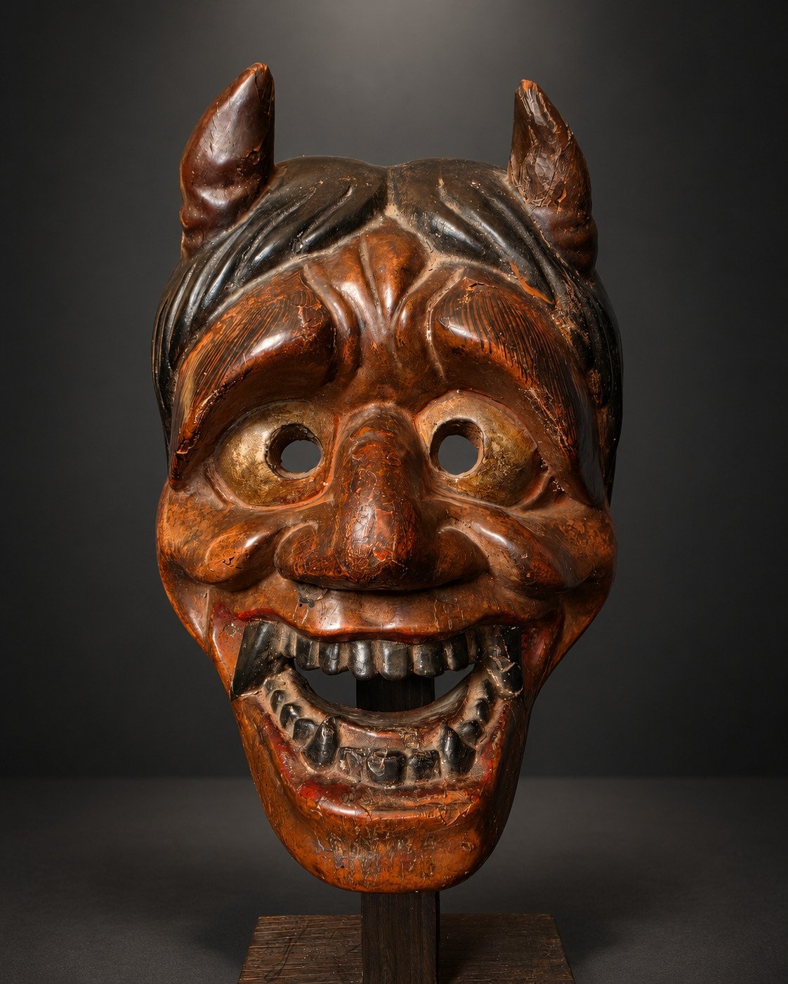 Late Edo Oni Mask - 19th Century Japanese Demon Mask — 3 of 10