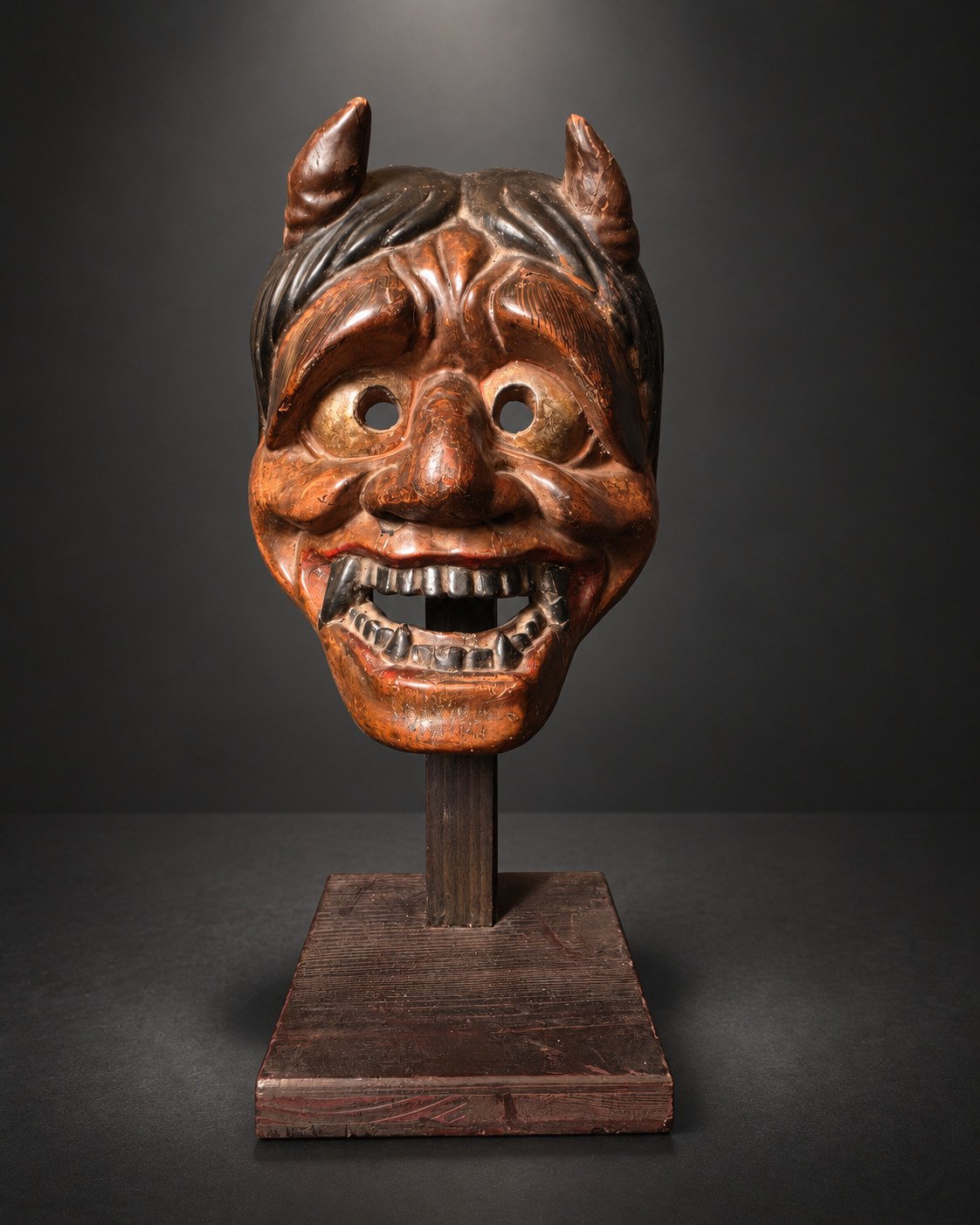 Late Edo Oni Mask - 19th Century Japanese Demon Mask — 9 of 10