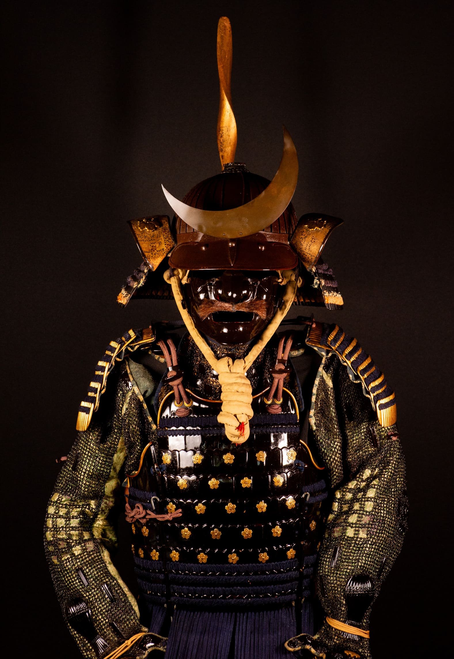 Samurai Armor (Gusoku) with Crescent-Moon Maedate and Tokugawa Mon - Edo Period — 9 of 32