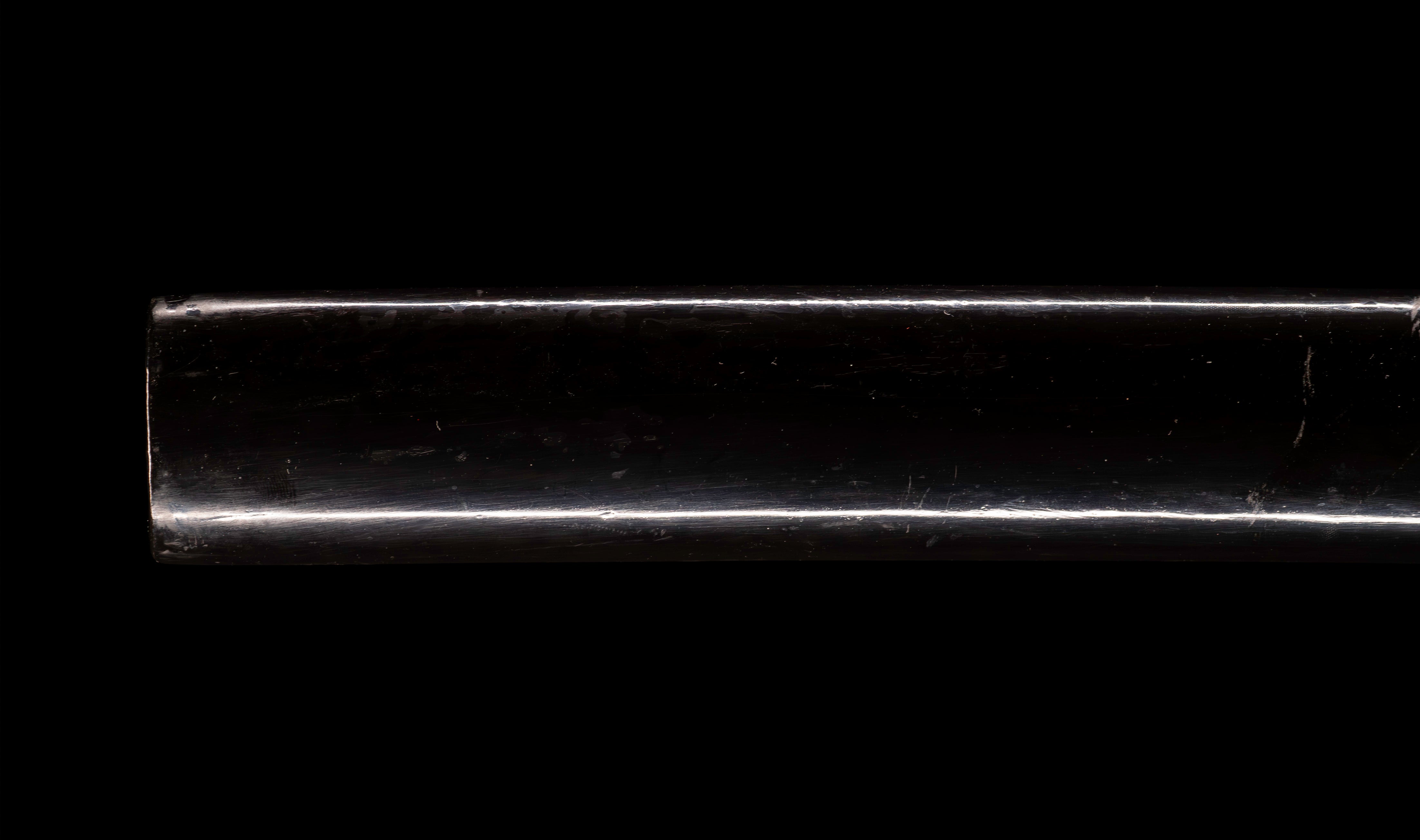 Antique Japanese Katana: Ubu Nakago, Hoso-Suguha, Genji Wheel Tsuba — 31 of 39